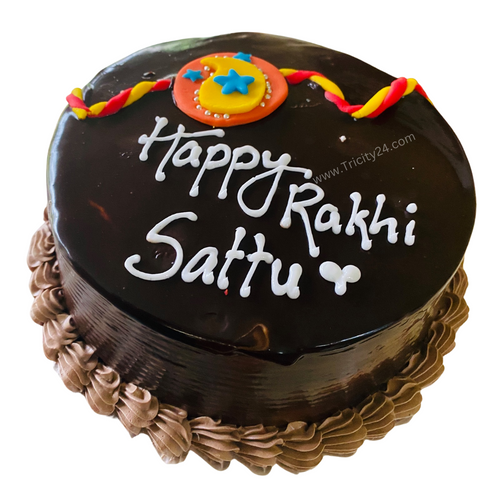 (M261) Raksha Bandhan Chocolate Cake (Half Kg).