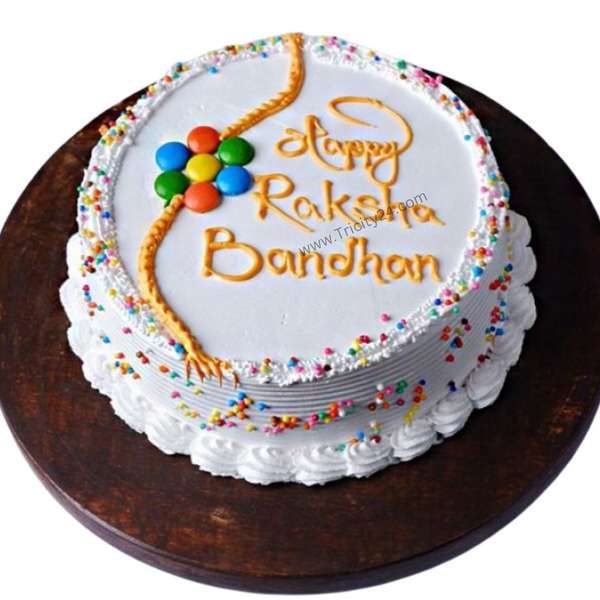 (M263) Happy Raksha Bandhan Cake (Half Kg).