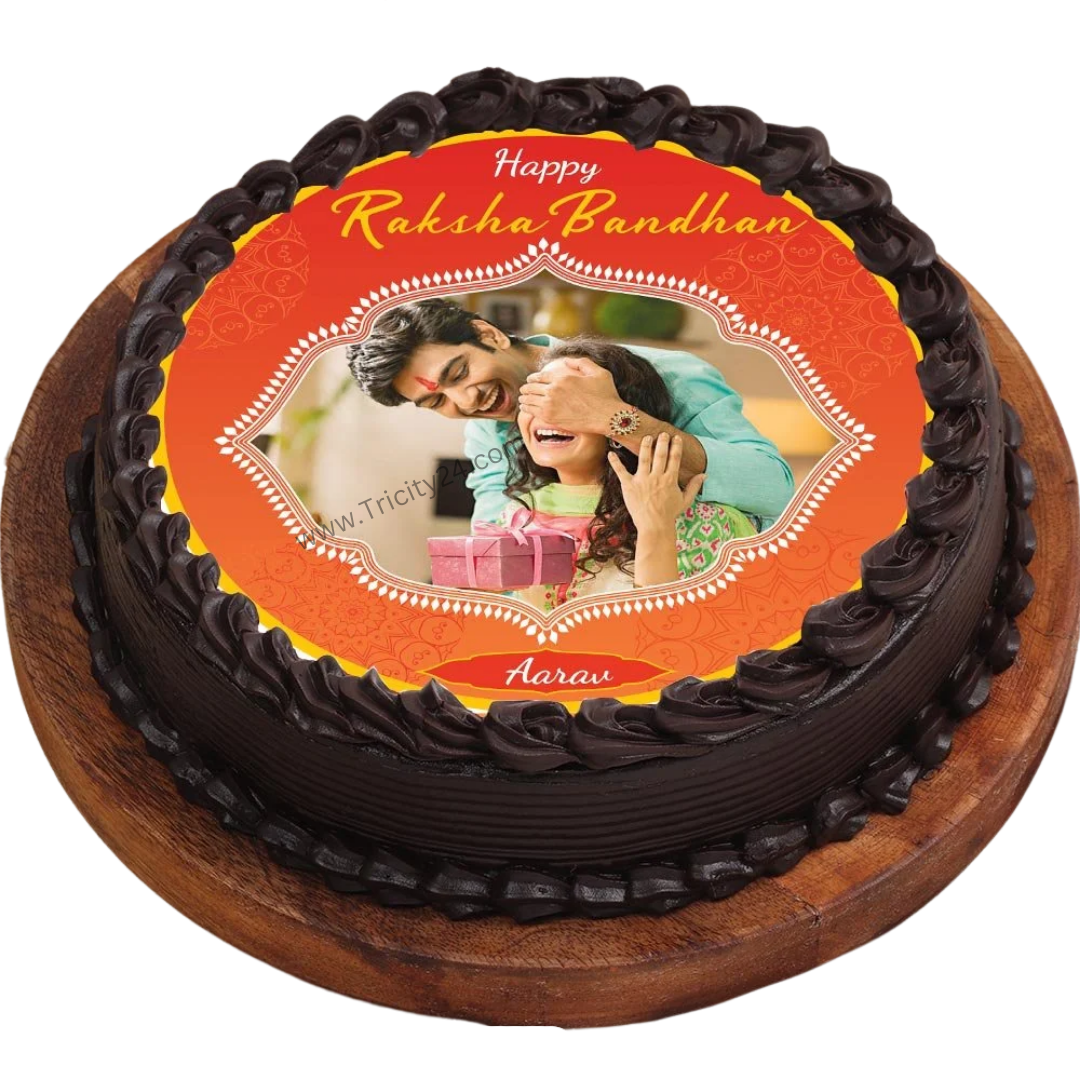 (M270) Personalised Raksha Bandhan Cake (Half Kg).