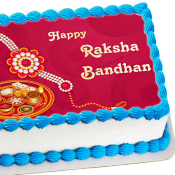 (M271) Raksha Bandhan Photo Cake (Half Kg).