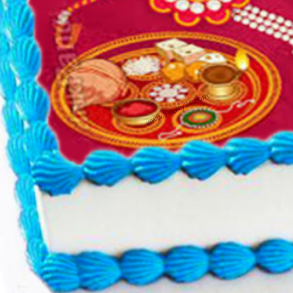 (M271) Raksha Bandhan Photo Cake (Half Kg).