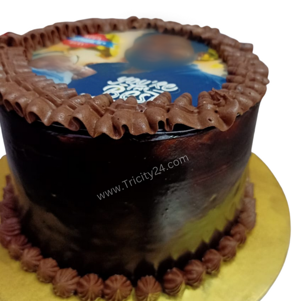 (M297) Photo Chocolate Cake (Half Kg).