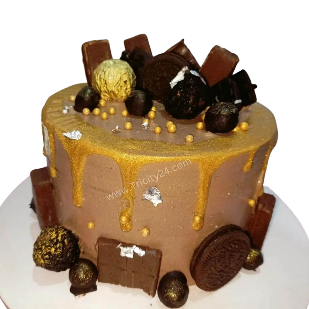 (M319) Choco Chip Chocolate Drop Cake (Half Kg).