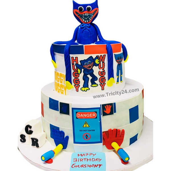 (M335) Huggy Wuggy 2 Tier Kids Cake (2 Kg).