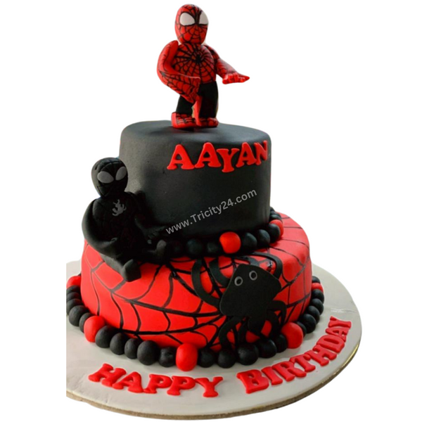 (M337)  Spiderman  Theme Cake (2 Kg).