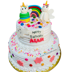 (M339) Unicorn Theme  Cake (2 Kg).