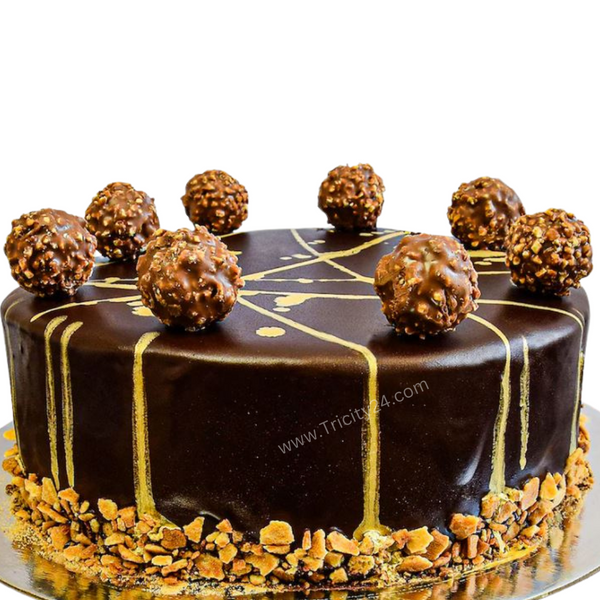 (M35) Creative Ferrero Choco Cake (Half Kg).