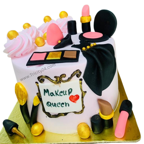 (M365) Fondant Makeup Theme Cake (1 Kg).
