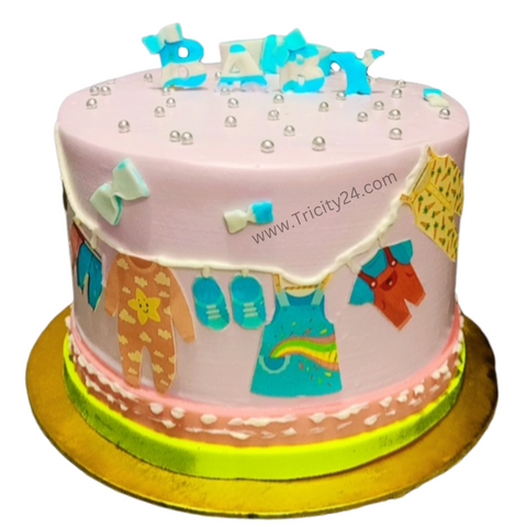 (M381) Designer Baby Shower Birthday Cake (1 Kg).