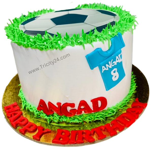 (M387) Football Theme Birthday Cake (Half Kg).
