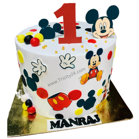 (M401) Mickey Mouse Theme Cake (1 Kg).