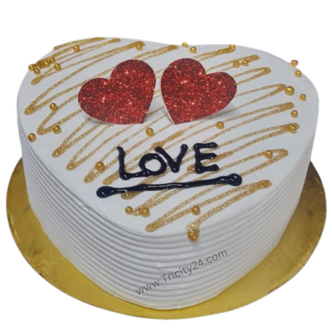 (M410) Love Theme Cake (Half Kg).