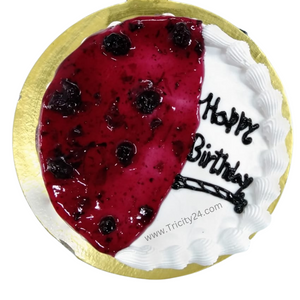 (M428) Birthday Blueberry Cream Cake (Half Kg).