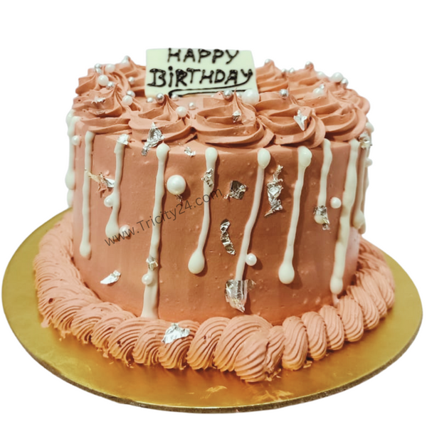 (M434) Happy Birthday Theme Cake (Half Kg).