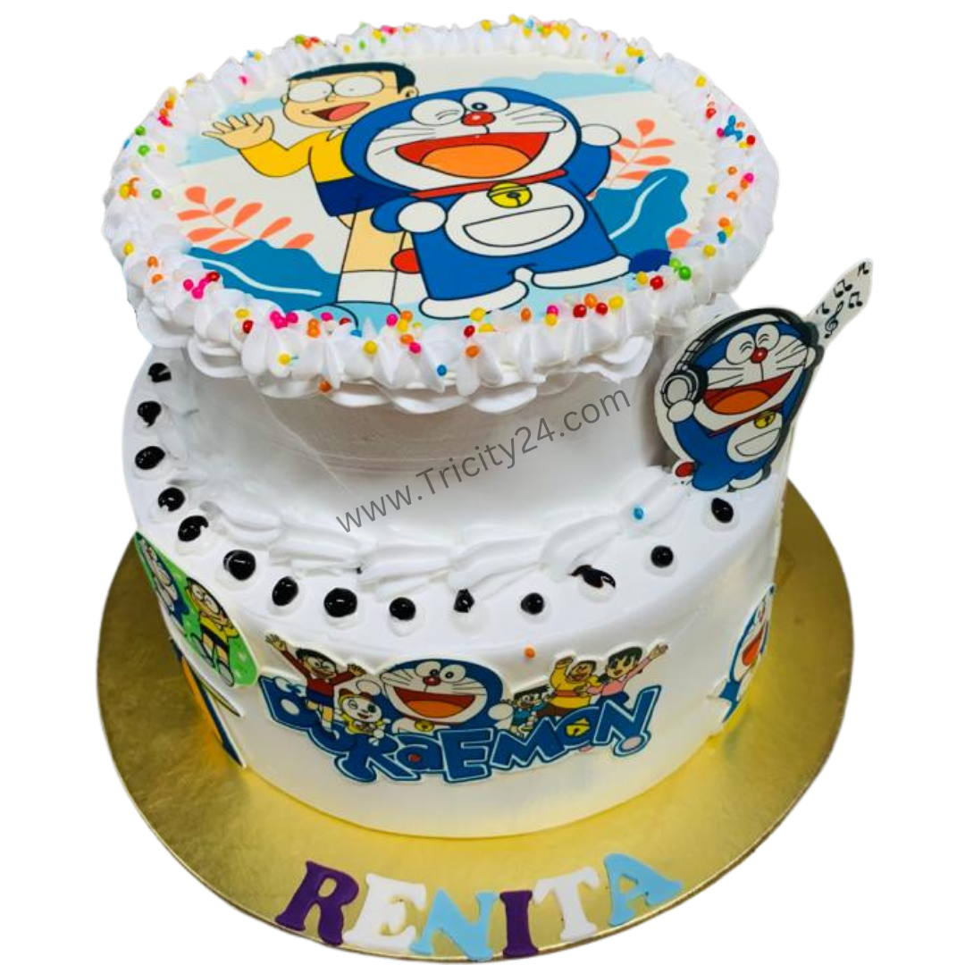 (M465) Doremon Cartoon Theme Cake (2 Kg).