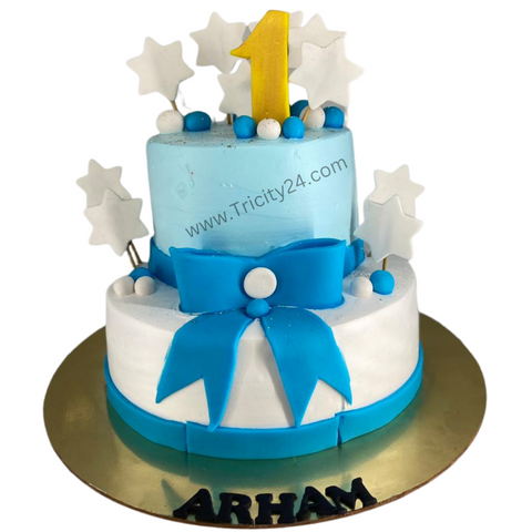 (M468) Star 1st Birthday Theme Cake (2 Kg).
