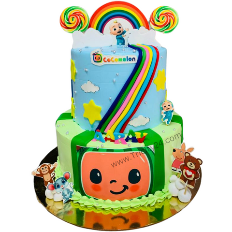 (M472) Cocomelon Theme Kids Cake (2 Kg).