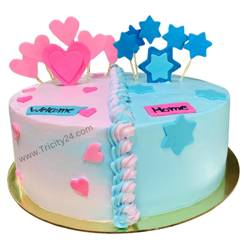 (M475) Baby Shower Cream Cake (1 Kg).