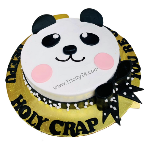 (M477) Panda Theme Cream Cake (1 Kg).