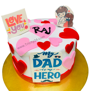 (M478) Fathers Day Theme Cake (Half Kg).