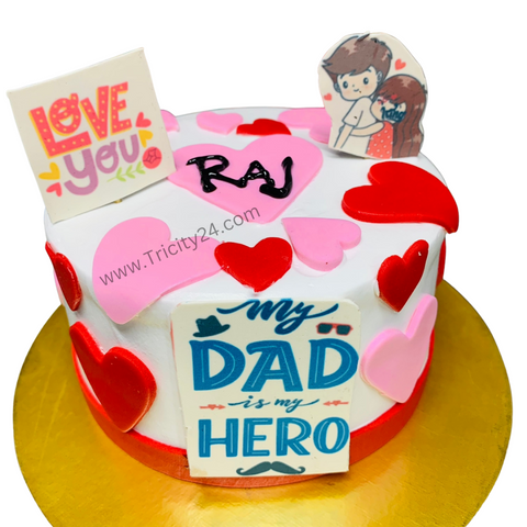 (M478) Fathers Day Theme Cake (Half Kg).