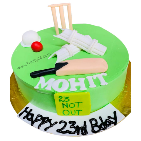 (M482) Cricket Theme Cake (1Kg).