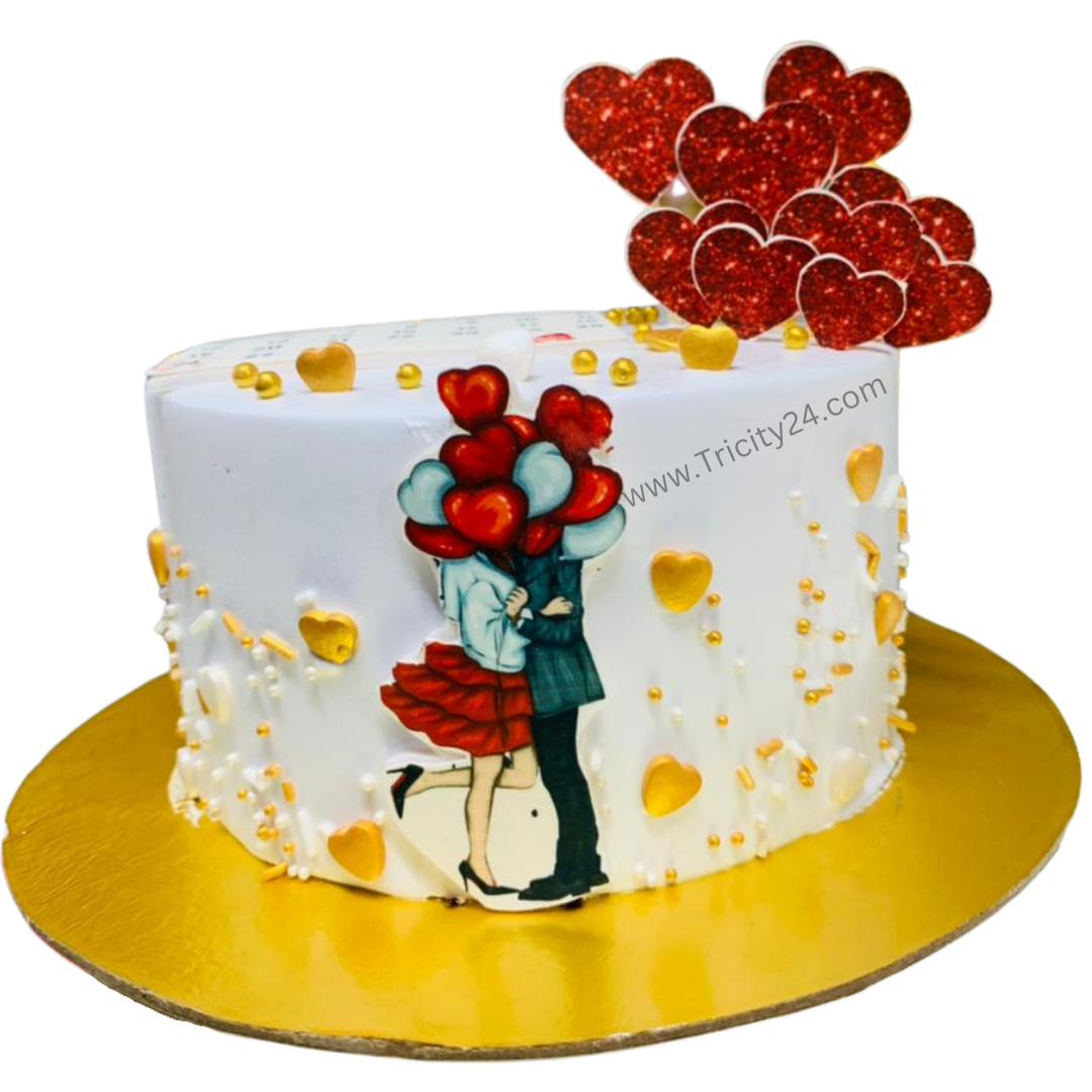 (M499) Love Theme Cake (1 Kg).