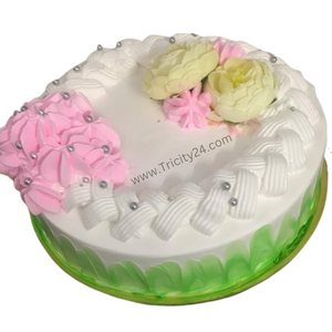 (M510) Cream Birthday Cake (Half Kg).