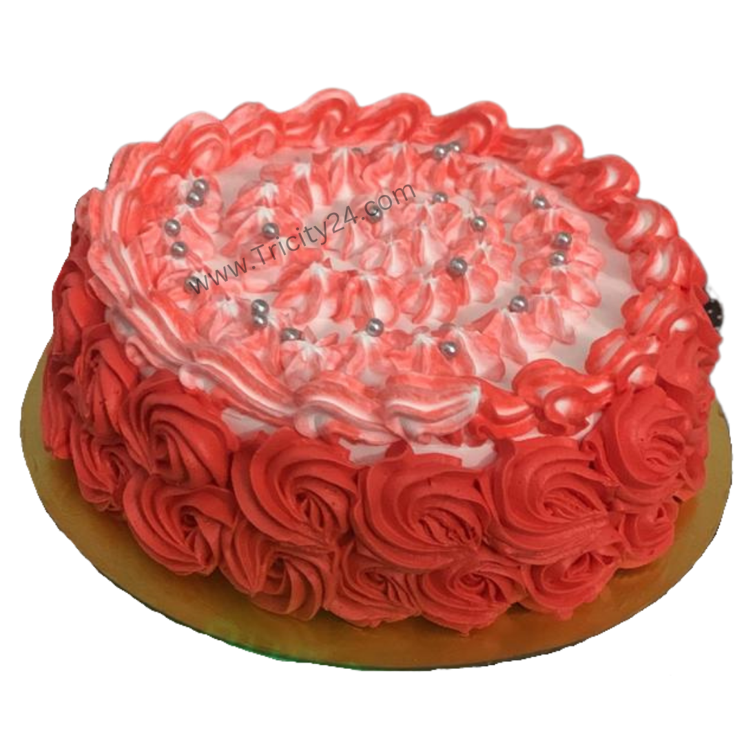 (M539) Red Cream Cake (Half Kg).