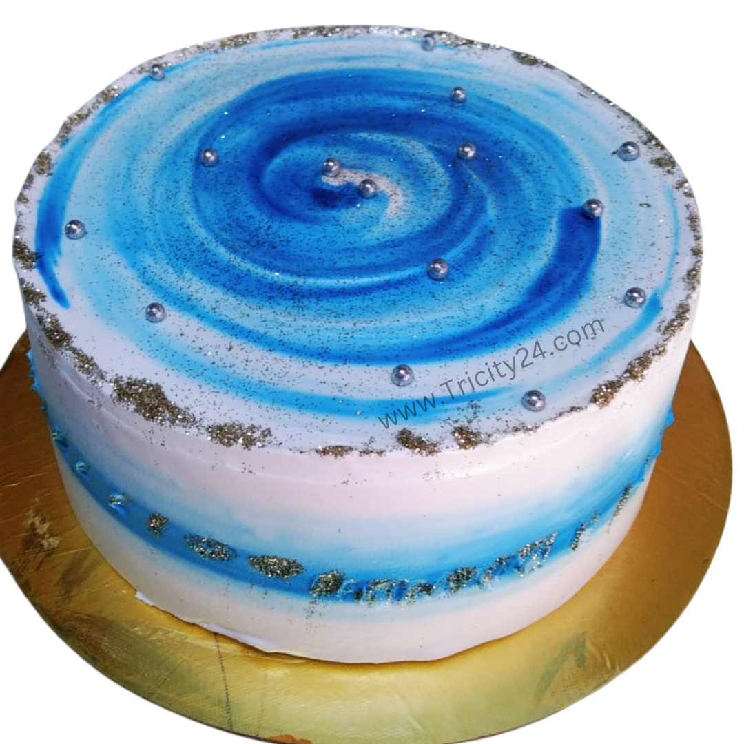 (M540) Blue Cream Cake (Half Kg).