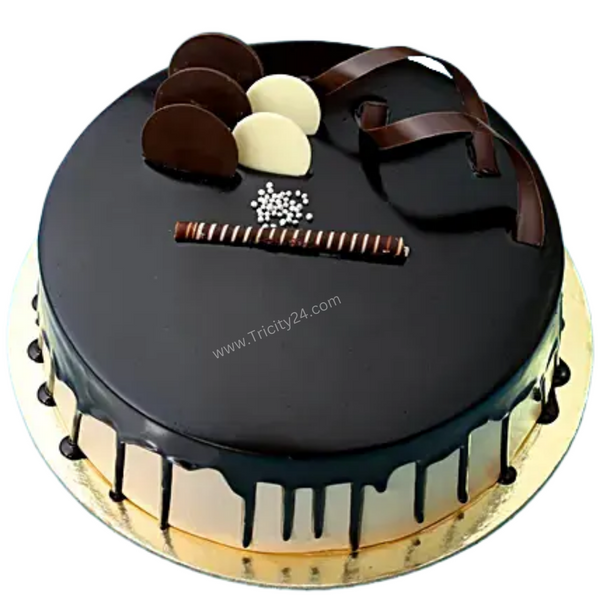(M98) Chocolate Ganache Cream Cake (Half Kg).
