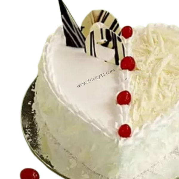 (M177) White Forest Anniversary Cake (Half Kg).