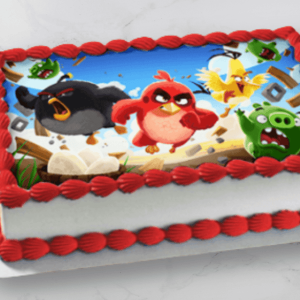 (M184) Angry Birds Photo Cake (1Kg).