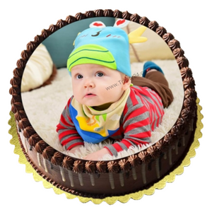 (M187) Cute Baby Photo Cake (Half Kg).