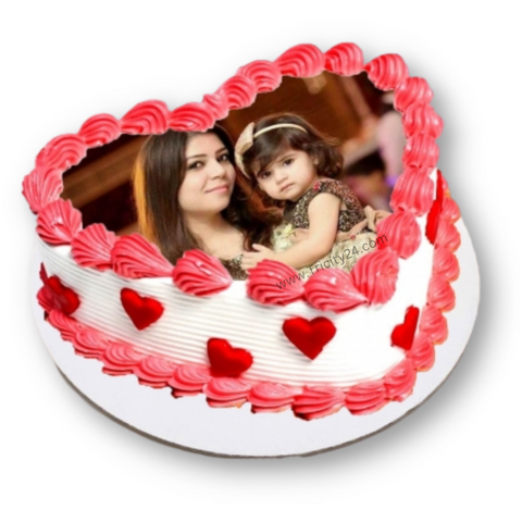 (M196) Strawberry Photo Cake (Half Kg).