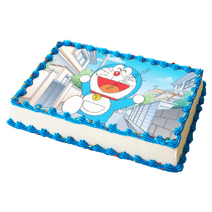 (M198) Doraemon Vanilla Photo Cake (1 Kg).