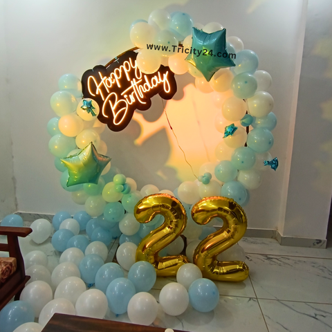 22nd Birthday Balloon Decoration (P498).