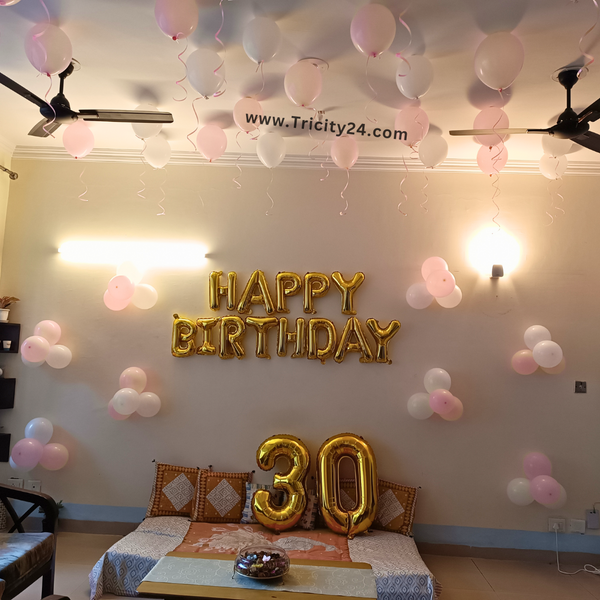 Pink Birthday Theme Balloon Decoration (P515).