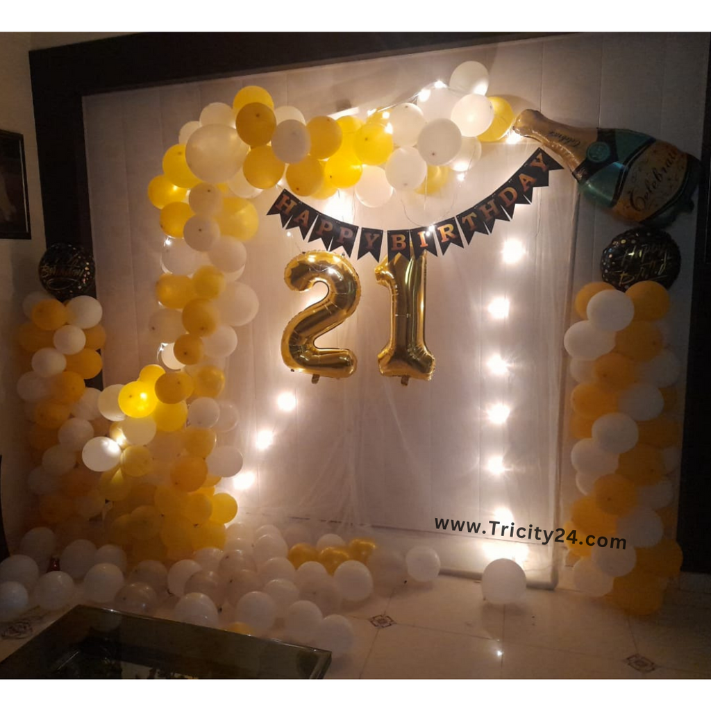 21st Birthday Party Balloon Decoration P532 . Tricity 24