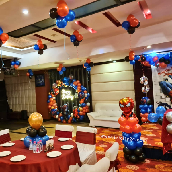 Spider Man Theme Balloon Decoration (P567).