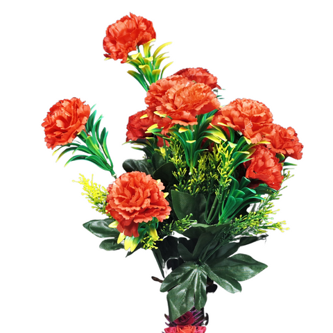 Red & Green Artificial Flower Bouquet (Rental)