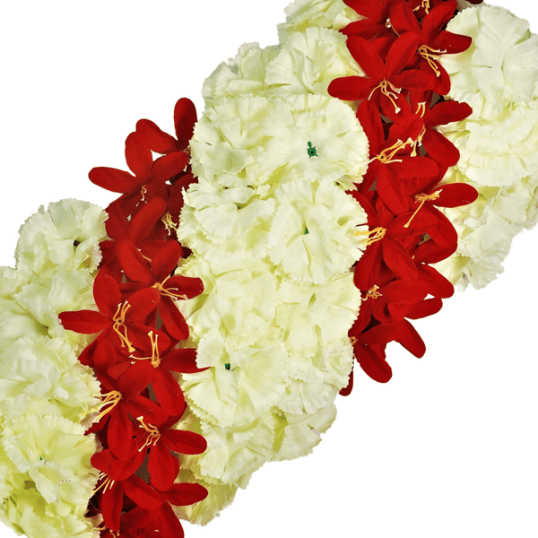 Red & White Artificial Vertical Garden Flowers Frame (Rental)