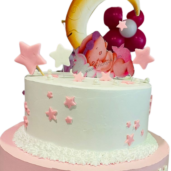 (M241) 1st Birthday White Cake (2 Kg).