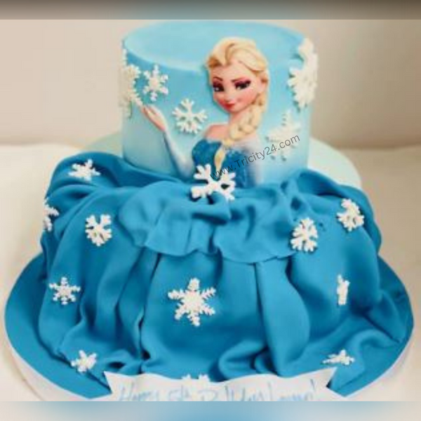(M42) Designer Frozen Elsa Theme Cake (1.5 Kg).