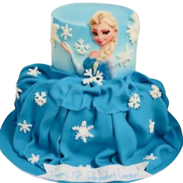 (M42) Designer Frozen Elsa Theme Cake (1.5 Kg).