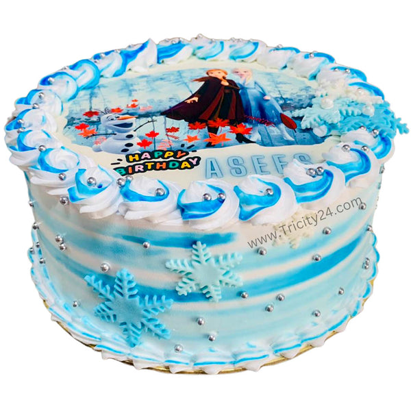 (M571) Frozen Cartoon Theme Cake (Half Kg).
