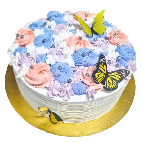 (M573) Butterfly Theme Cake (Half Kg).