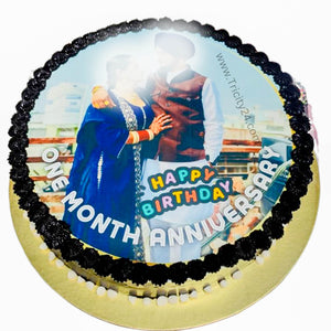 (M574) Photo Birthday Theme Cake (Half Kg).