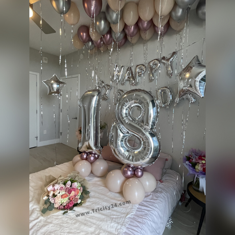 Silver Birthday Decoration (P290).