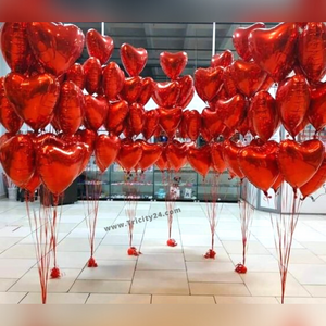 Red Heart Balloons Bouquet Decoration (P293).